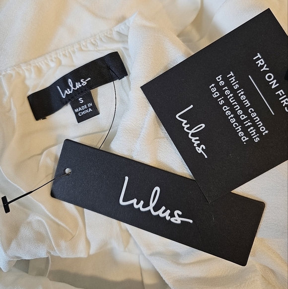 Lulus Slice Of Sunshine White One-Shoulder Asymmetrical Tiered Midi Dress, SMALL - Picture 11 of 11